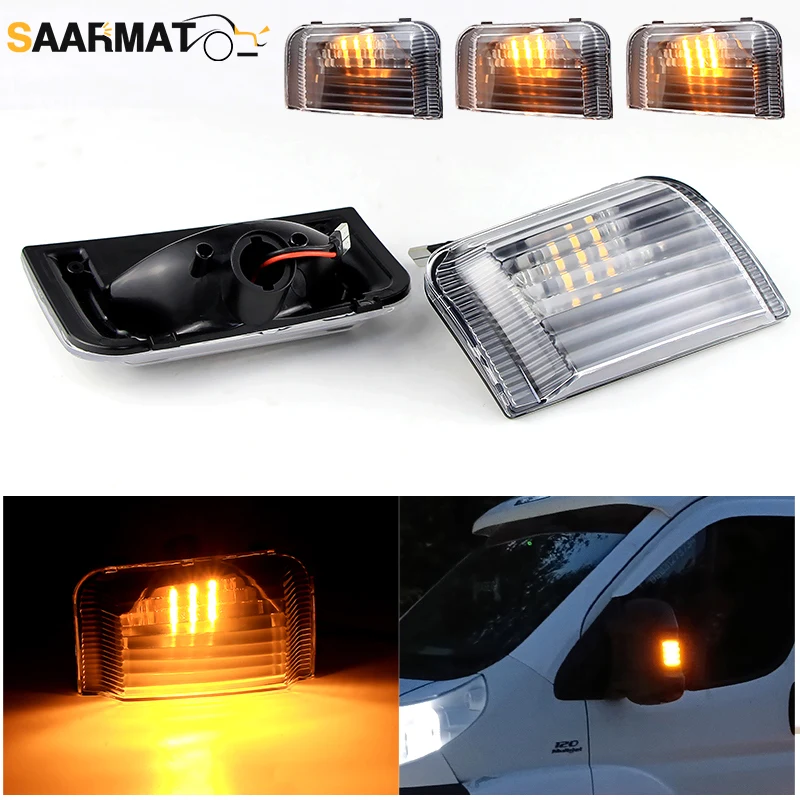 

2pcs LED Turn Signal Dynamic Side Mirror Lights For Peugeot Boxer Fiat Ducato Citroen Relay Jumper RELAY 2006-2019 Accessories