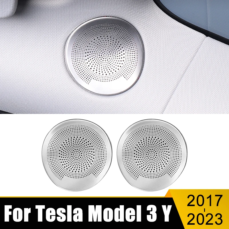 

Car Accessories For Tesla Model 3 Y 2017 2018 2019 2020 2021 2022 2023 Front Reading Light Audio Tweeter Speaker Cover Trims