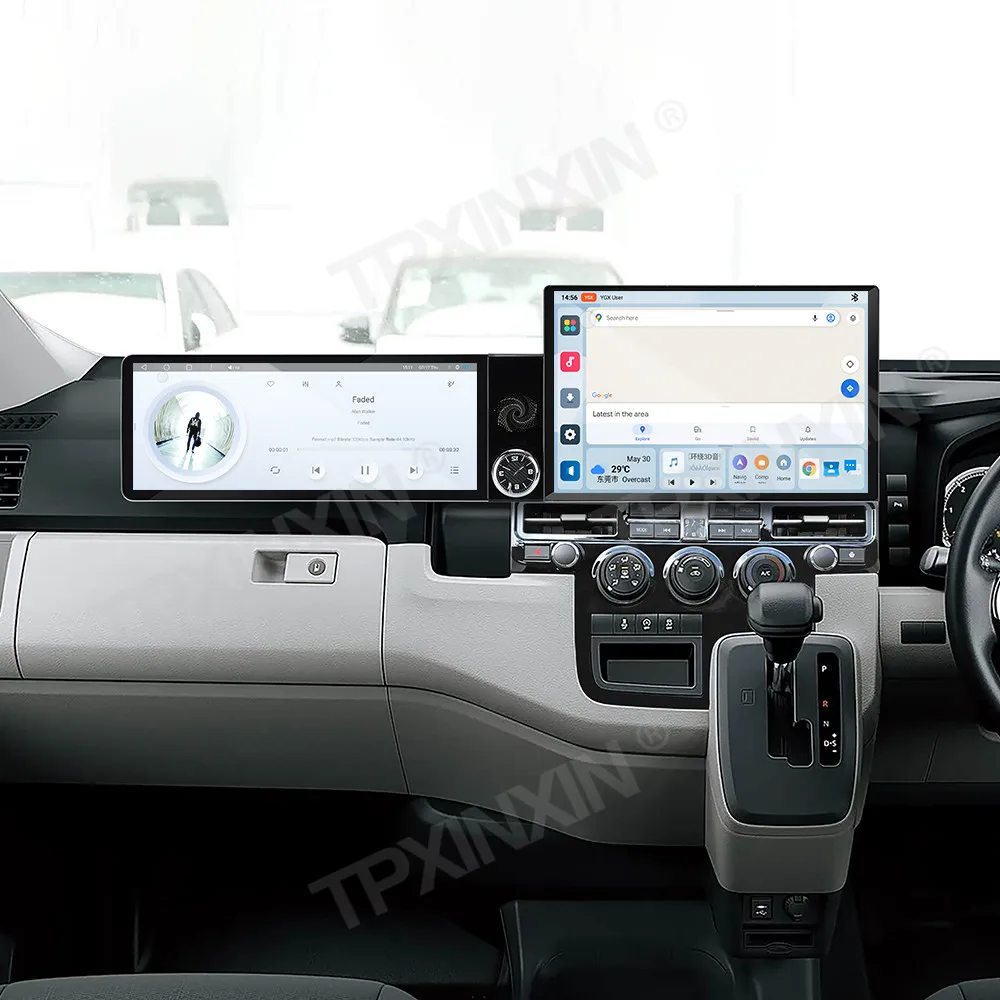 13.1+12.3 Inch Screen Car Radio For Toyota HiAce 2019-2026 Android GPS Navigation Multimedia Video Stereo Receiver Head Unit
