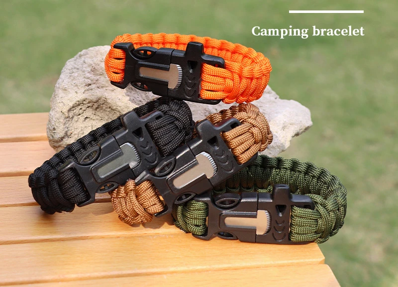 Seven-core paracord woven survival whistle escape emergency paracord bracelet life bracelet