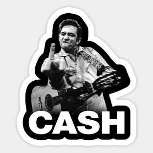 Cool Johnny Cash Vintage  5PCS Stickers for Decorations Background Anime Stickers Window Funny Water Bottles Luggage Living Room