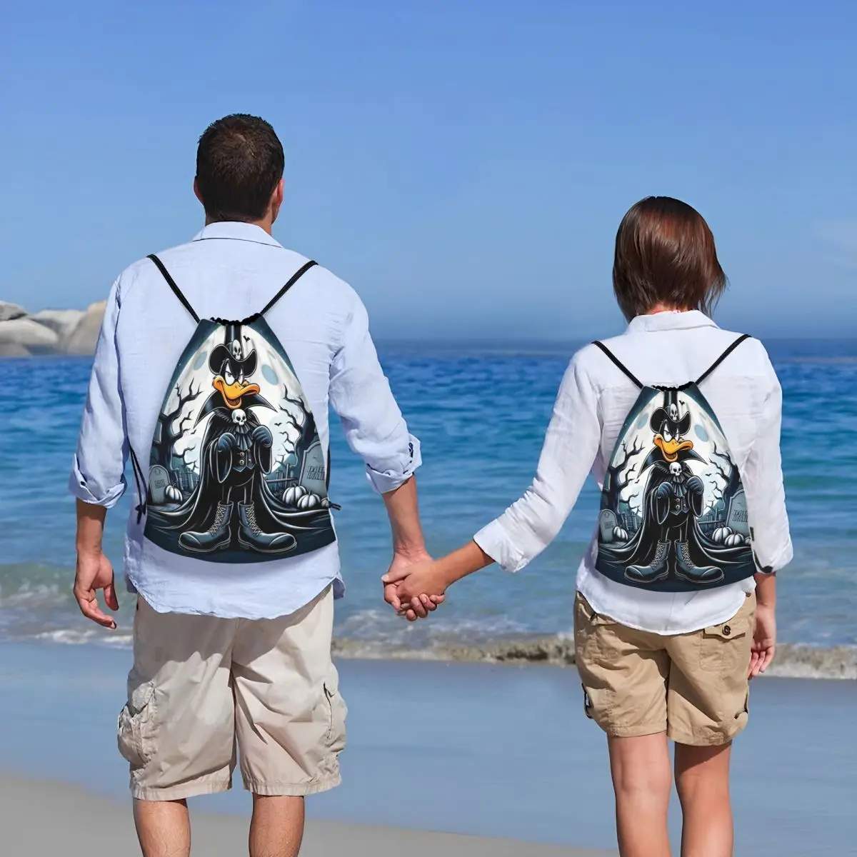 مخصص أنيمي دافي داك الرباط على ظهره الرياضة حقيبة قاعة رياضة للنساء الرجال مضحك الكرتون Kawaii التدريب كيس #6