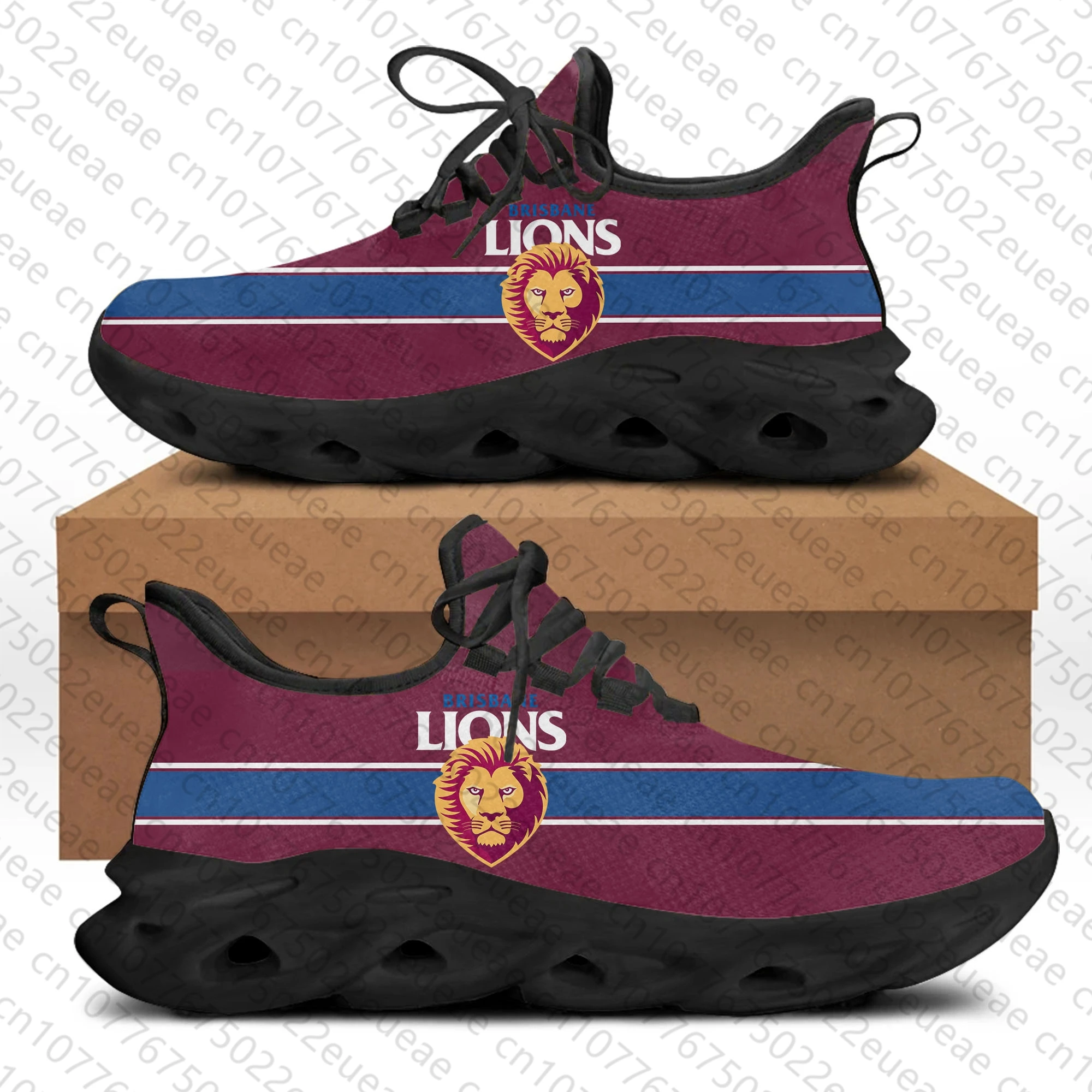 Brisbane Lions Australian Football Flats Sneakers Mens Womens Sports Running Shoes High Quality DIY Sneaker customization Shoe