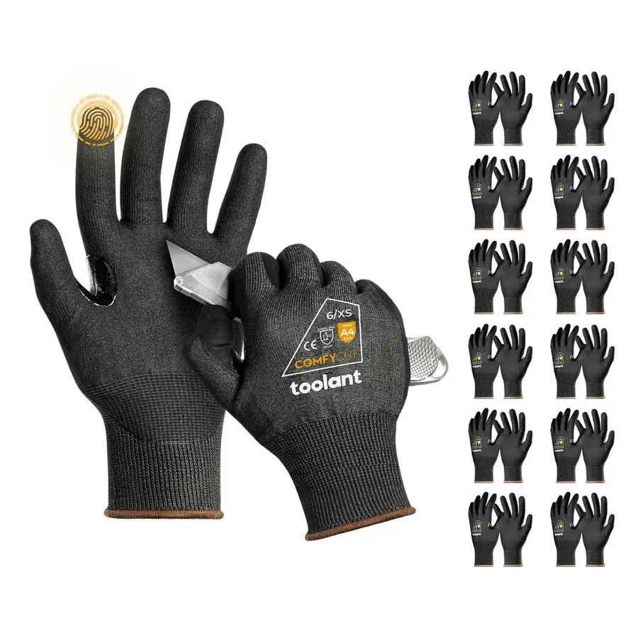 

ANSI A4 Cut Resistant Work Gloves without Steel amp Fiberglass, Ultra Light Comfort amp Proper Fit,for Mechanic,Gardening
