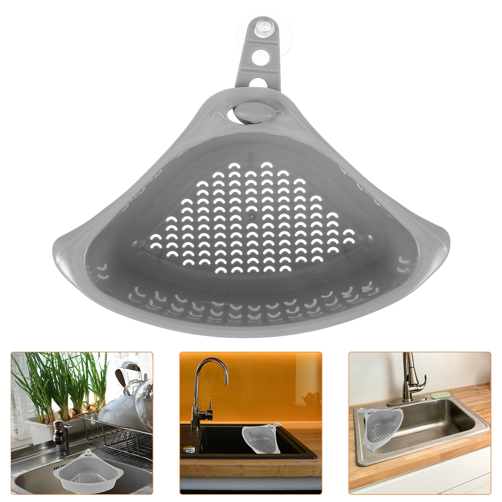

Kitchen Sink Sponge Holder With Suction Cups Lightweight Plastic Drain Rack Space Saving Dish Soap Organizer For Kitchen