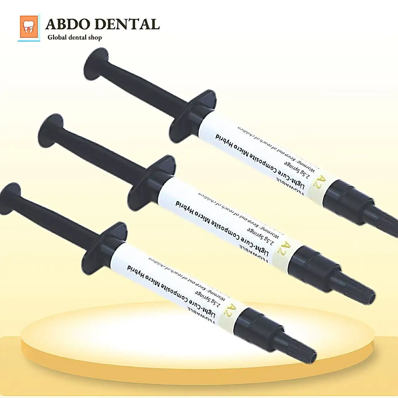 

10pcs Dental A2/2.5g Composite Resin Flowable Light Curing Refill Syringe Delivery Tips Etch Gel Adhesive Bonding