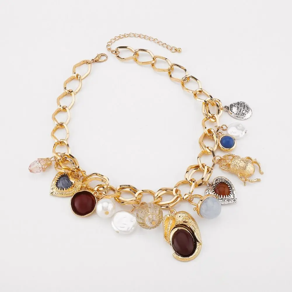 Панк-индивидуальность, мульти-кулон-цепочка, ожерелье, литература, ретро-цепочка на ключицу, трендовые модные винтажные серьги, осень