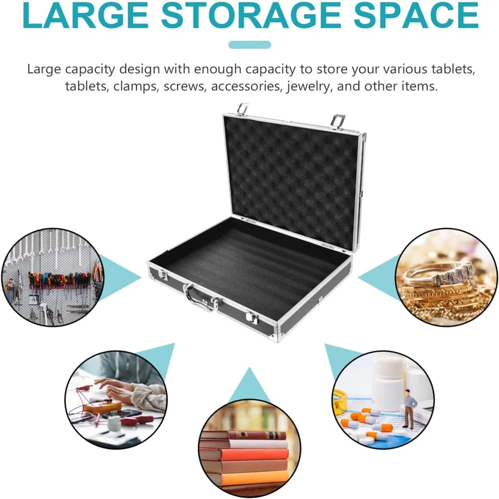 

Прочный алюминиевый ящик для инструментов с предохранительными замками и ударопрочной внешней защитной губкой для хранения инструментов и оборудования