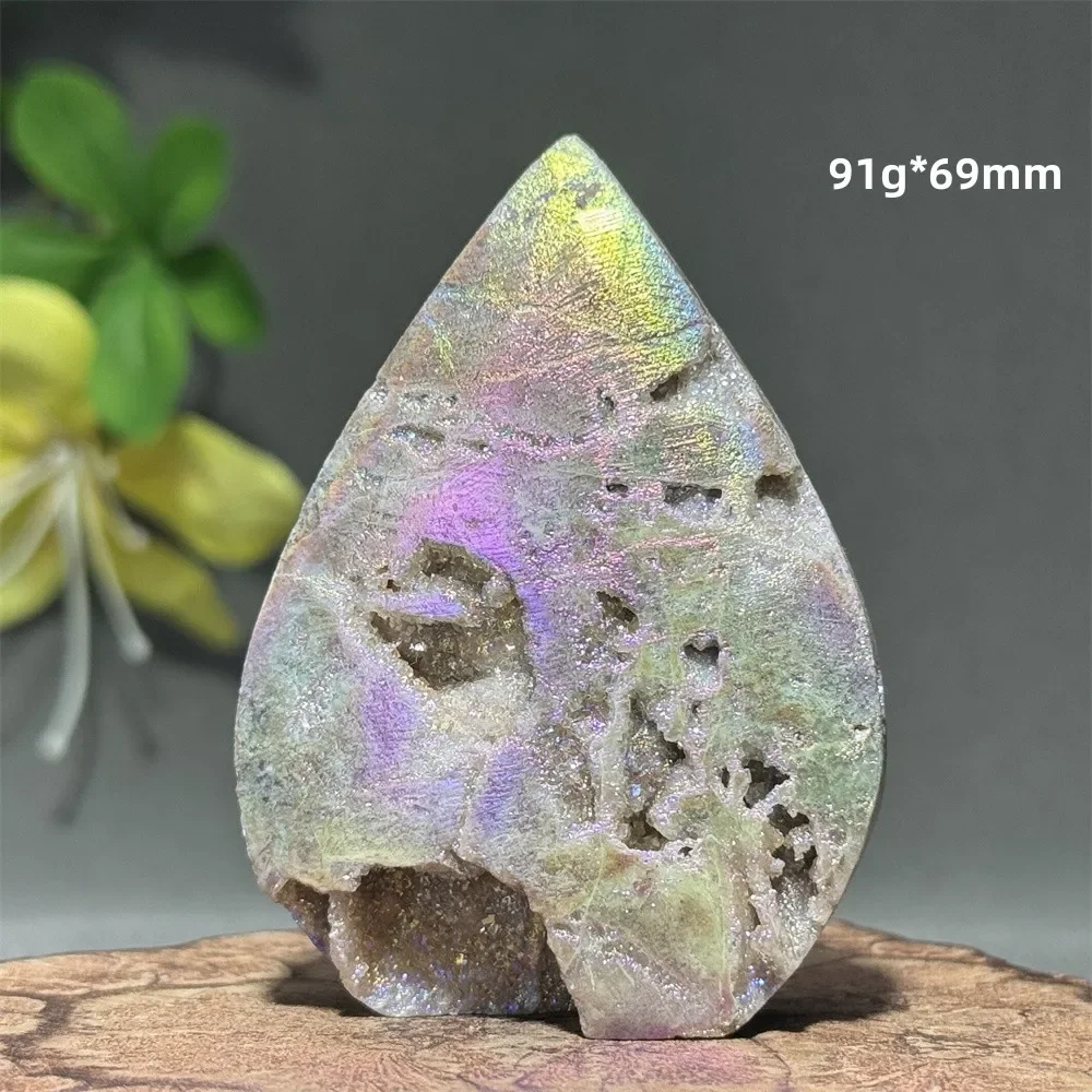 Natural Electroplating Colorful Sphalerite Free-Form Torch Home Office Ornaments Energy Meditation Healing Witchcraft Mineral