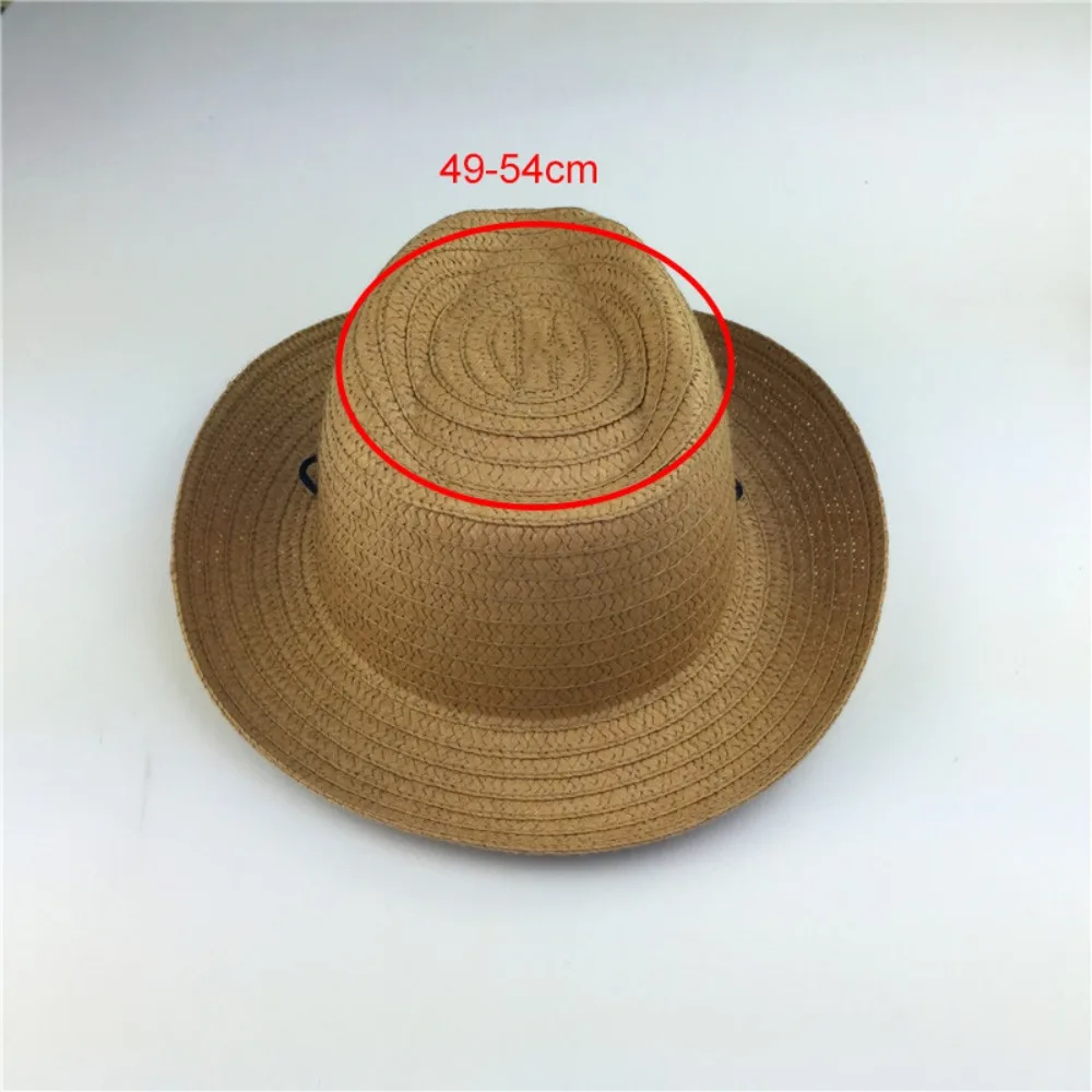 Kids Boys Girls Summer Breathable Cowboy Hat Straw Sun Cap Children Hats Pentagram Hat Fishman Hat Jazz Hat Bucket Hat