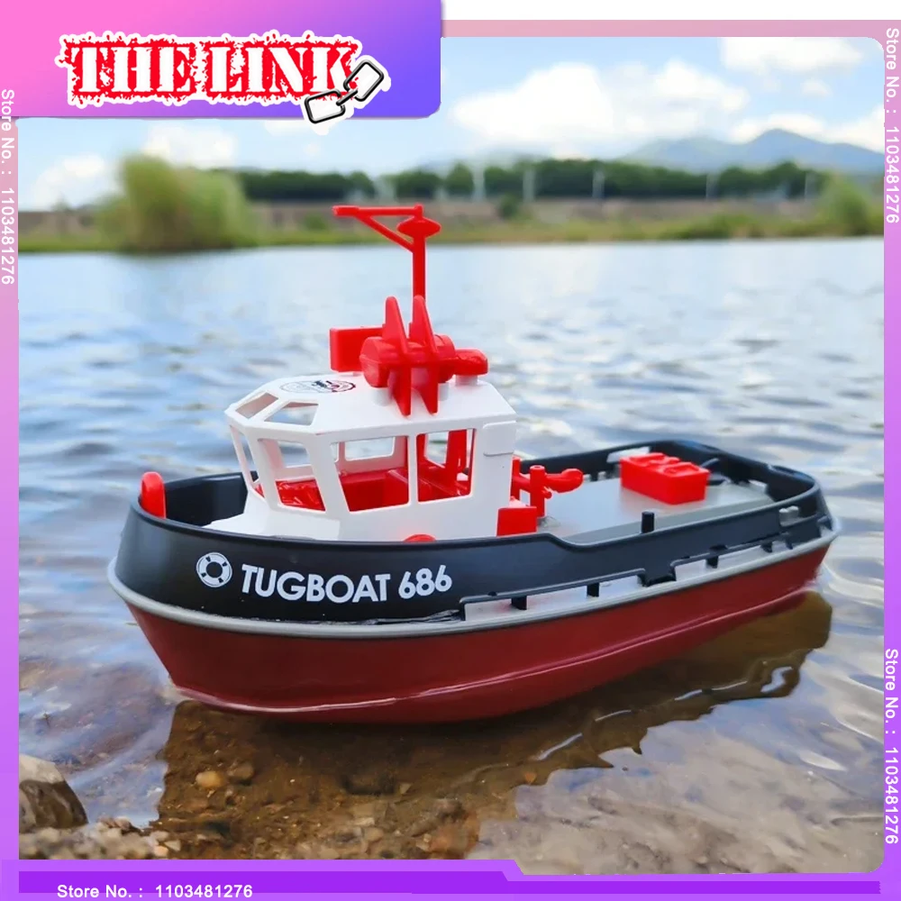 

RC Boat Super Port Working Tug Boat,Electric RC Tug Boat for Swimming Pools & Lakes, 2.4Ghz Water RC Tug Boat Toy adults Boys