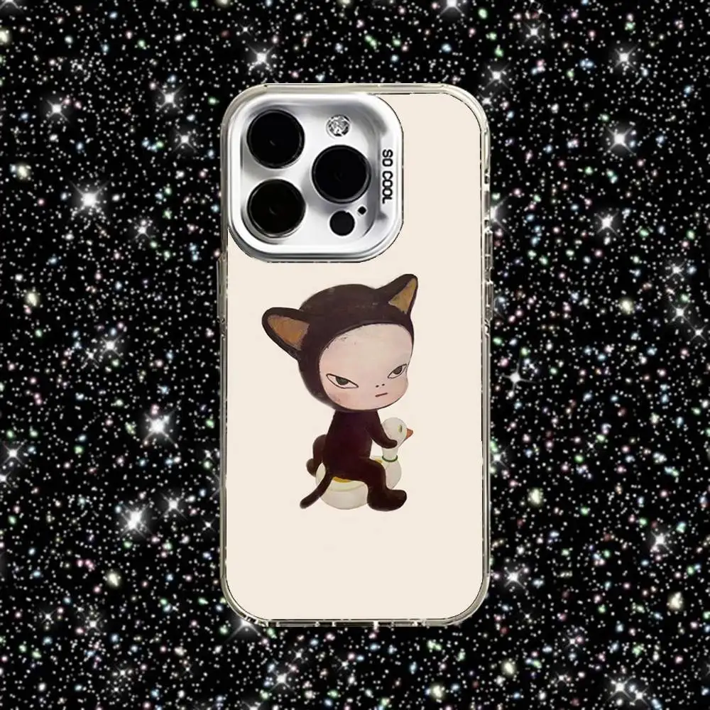Yoshitomo Nara Art Phone Case For iPhone 16,15,14,13,12,11,Pro,XS,Max,Plus,Mini,SE White Candy Matte Shockproof Cover - Image 4