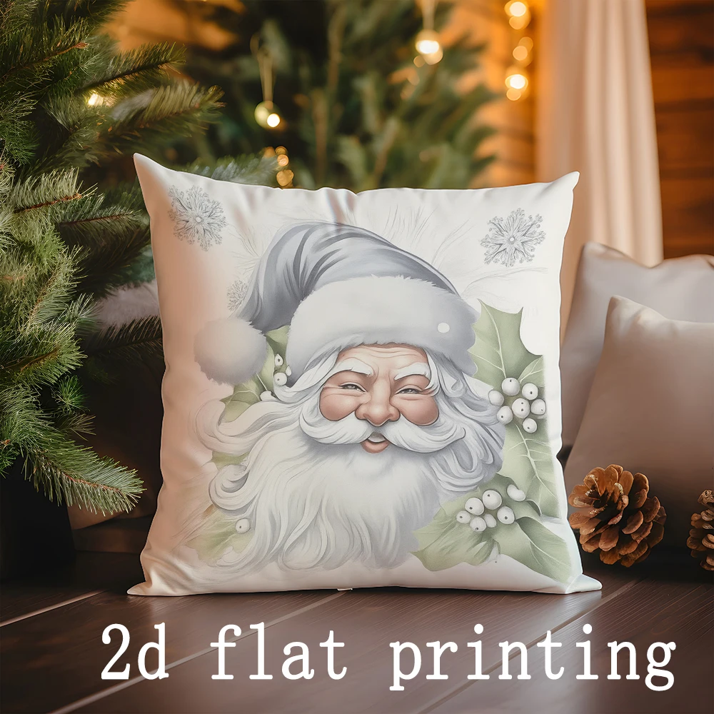 ديكور المنزل أنماط عيد الميلاد تحت عنوان وسادة تغطي نمط غطاء الوسادة مناسبة لغطاء وسادة السيارة غرفة نوم أريكة #2