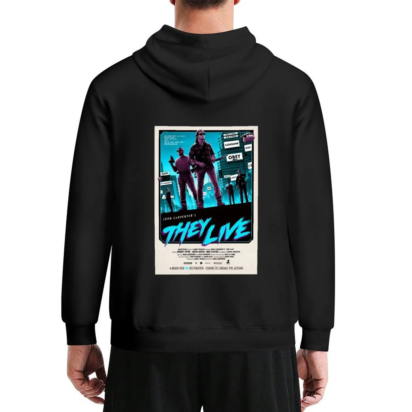 

John Carpenter&x27;s They Live Fan Made Poster Hoodie men clothing autumn clothes anime clothes men hoodie