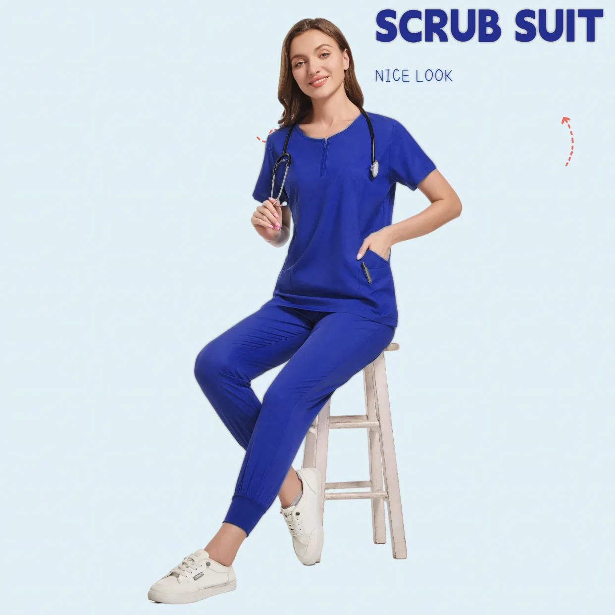 Wholesale Medical Men Doctor Overalls Scrubs Set Surgical Pet Hospital Oral Women Nurse Uniforms Scrub Joggers Spa Uniforms