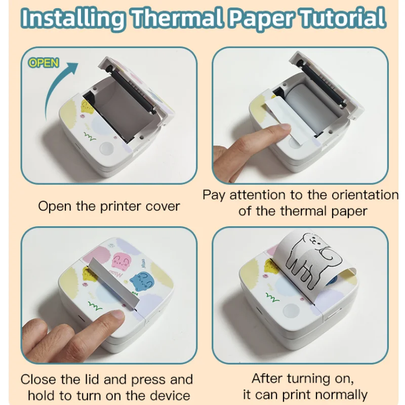 Dolewa D2 Etikettendrucker Tragbarer Drucker Thermopapierdrucker Etiketten-Aufkleberdrucker für Fotodruck – Detail 5