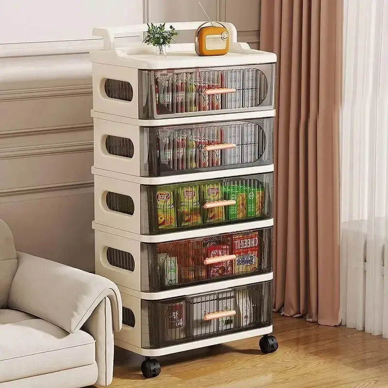 Children's Toy Storage Cabinet Multi-layer Drawer Mobile Baby Feeding Nursery Bedroom Small Cart Home Organization
