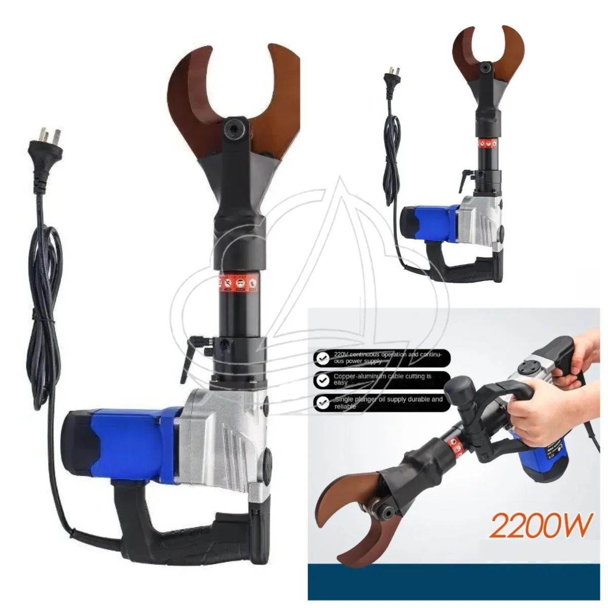 2200W LZ-65 Corded Electric Hydraulic Shear for Cable & Steel Strand Processing