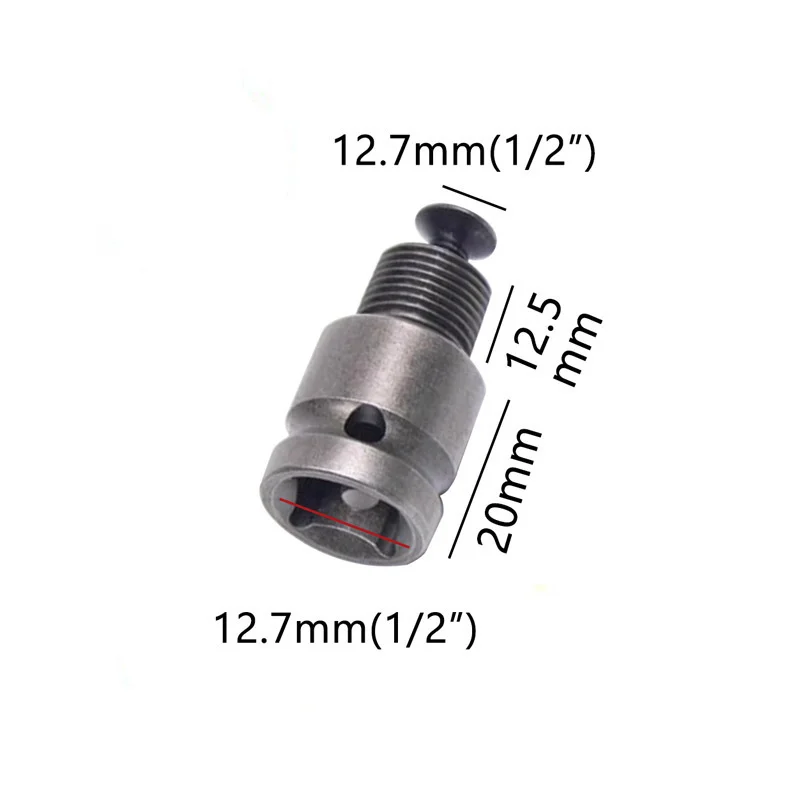 1,5-13mm Konverter 1/2"-20UNF Schlüsselbohrfutter Gewinde Schnellwechseladapter SDS 1/4" Sechskant Schlagschrauber Bit-Verbindungsstange – Detail 4