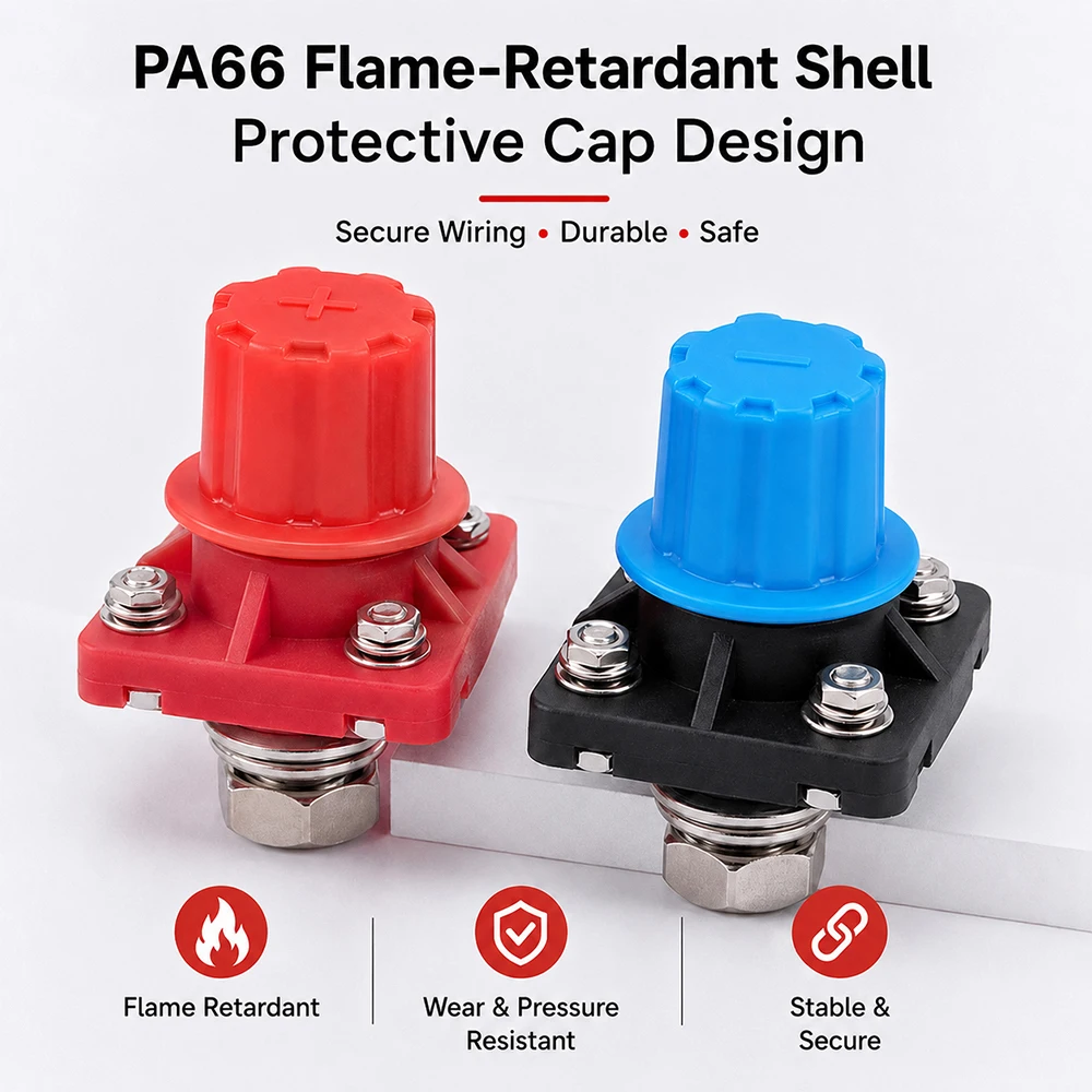 250A Lead-acid Conical Through-wall High Current New Energy Storage Terminal All-copper Lithium Battery Pile Head Connector