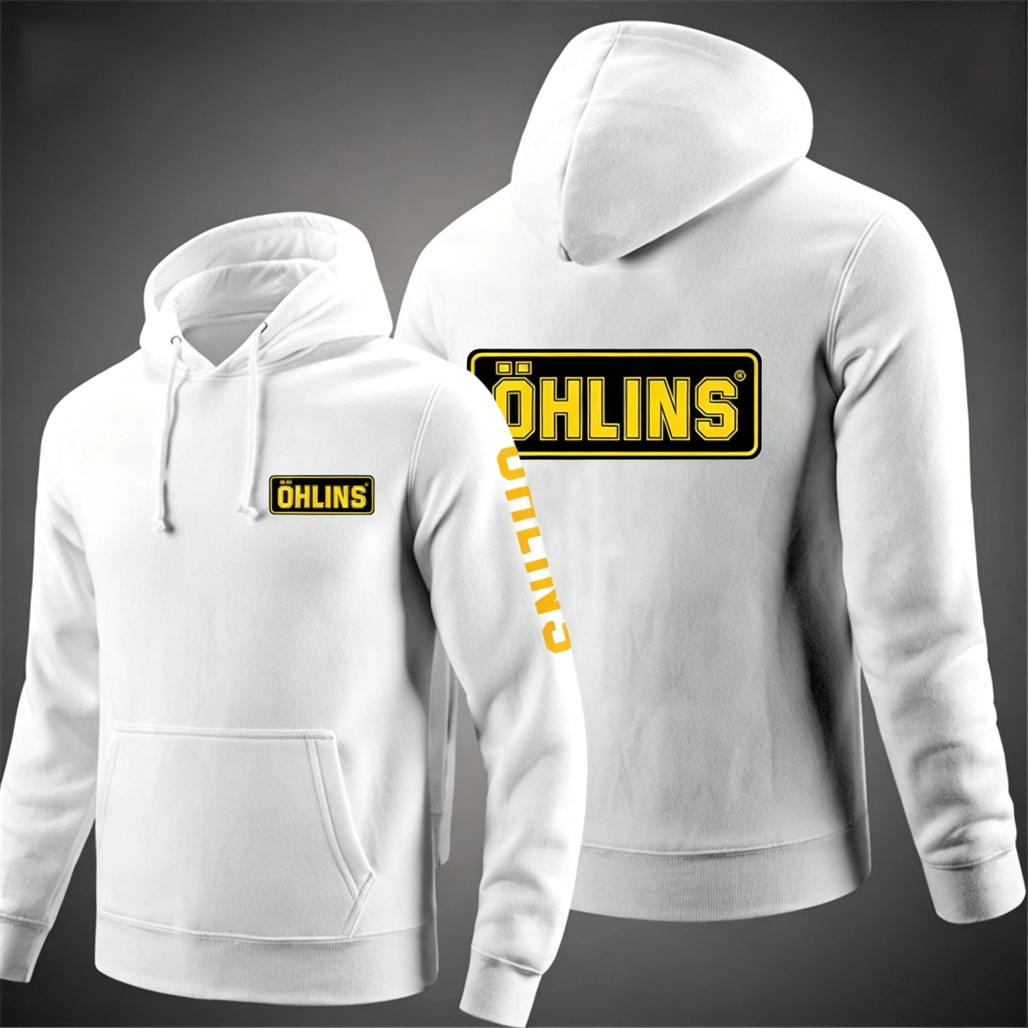 2026 Neuer Ohlins Logo-Print Herrenmode Frühling und Herbst Einfarbiger Reißverschluss-Pullover Bequemer Harajuku-Top-Sweatshirt – Detail 10