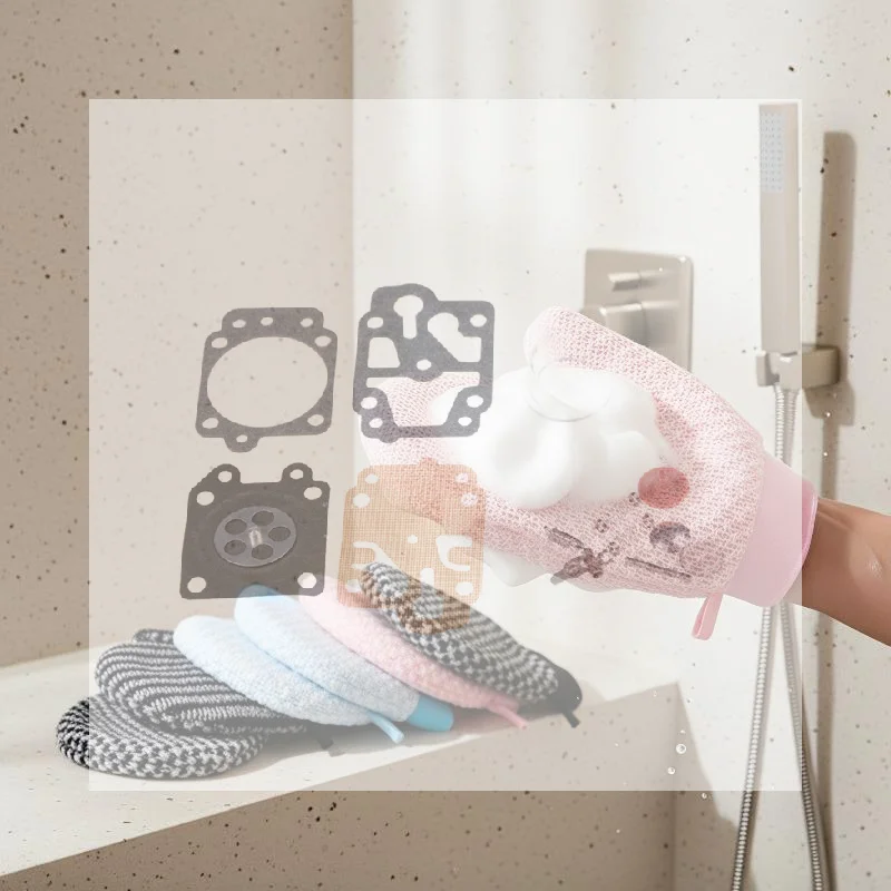 Dual Sided Exfoliating Bath Gloves Painless Massage Scrub Soft Breathable for Shower Spa Body Dead Skin Removal Use