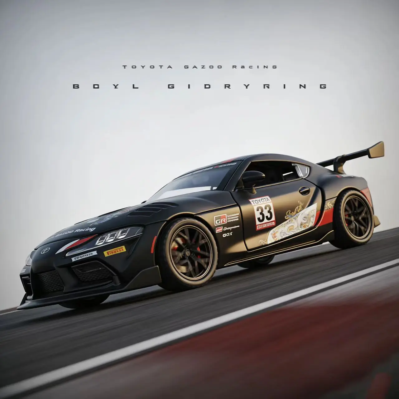 

1:32 GR Supra GT4 Alloy Sports Car Model Sound Light Effect Home Decor Display Collection Diecast Toy Vehicle Boy Gift