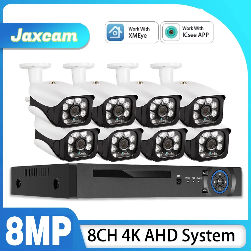 

Комплект системы видеонаблюдения Xmeye APP 8MP CCTV с камерами 4K AHD DVR, 8-канальный видеорегистратор, IP-камеры с функцией ночного видения, система видеонаблюдения для уличного использования.