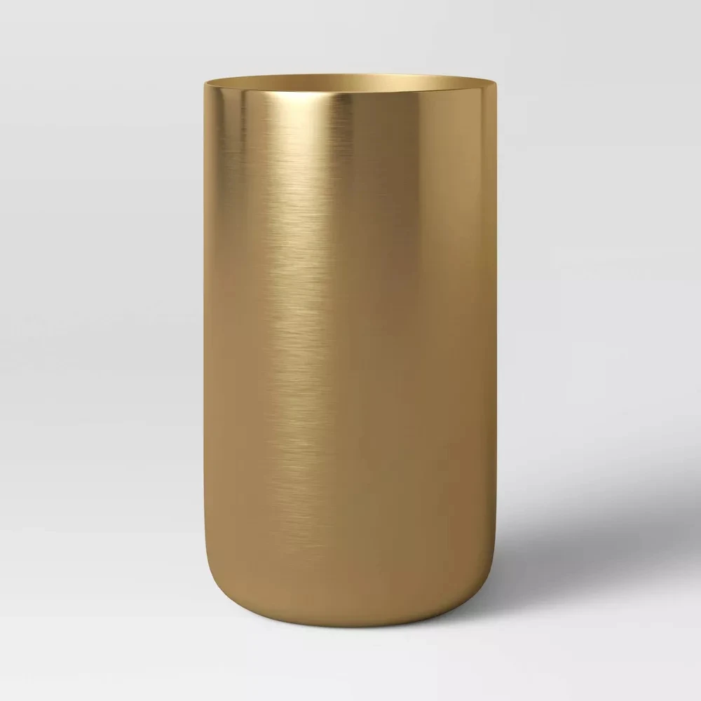 

7" x 4" small Brass Vase,Gold Vase Home Decor,Decorative Modern Metal Flower Vase for Bedroom,Living Room,Bathroom,Tabletop