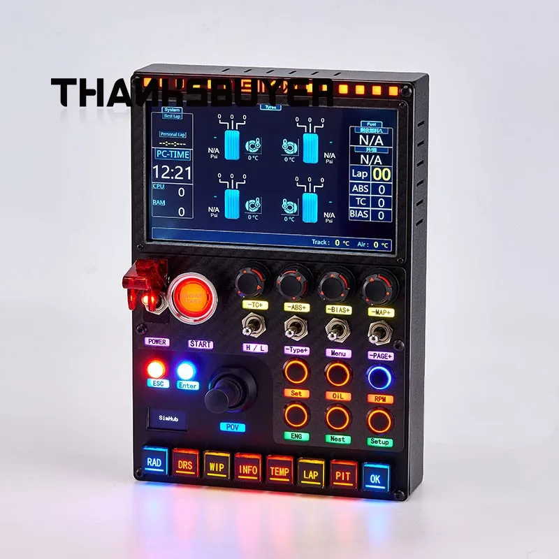 SIMX V7 PRO 7 "RGB Knoppenkast Sim Racing Knoppenkast Racing Simulator voor Thrustmaster Simagic & Voor MOZA