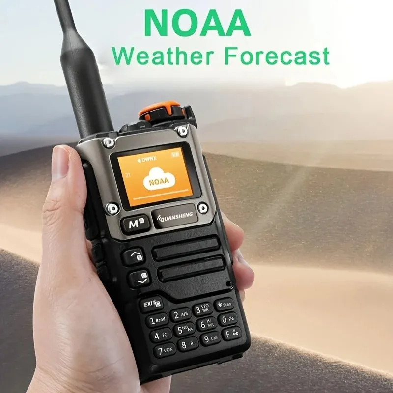 QUANSHENG UV-K5 (8) walkie talkie 5W Airband Radio Type C Charge UHF VHF DTMF FM dual band two-way radio with NOAA weather alarm