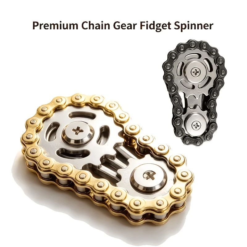 Fingertip gyroscope, silent stainless steel gear tabletop toy, suitable as a steampunk decoration and stress relieving tool