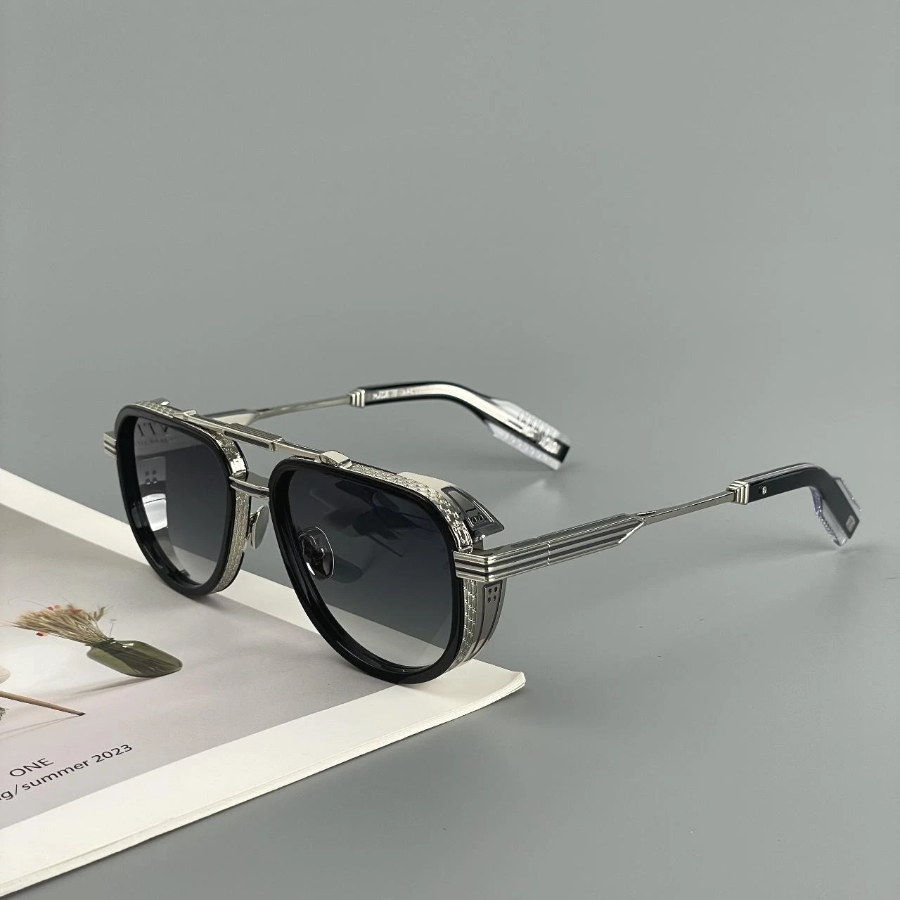 Luxury Square Aviator Sunglasses Men Women Classic Double Bridge Metal Frame Gradient Lens Glasses UV400 Outdoor Driving Shades