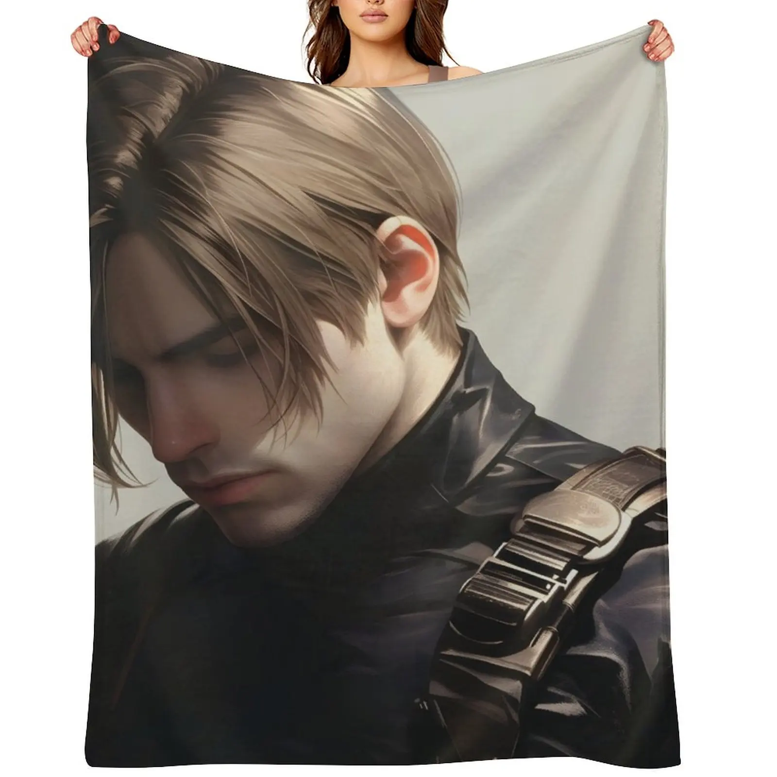 Leon Kennedy - 5 Throw Blanket For Baby christmas gifts Summer Beddings cosplay anime Softest Luxury Throw Blankets