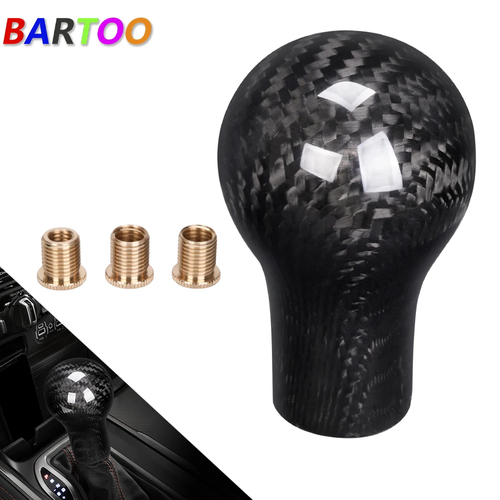 Car Gear Shift Knob for Civic Mitsubishi Nissan BMW VW Manual Gear Stick, Fits Thread M10x1.5 M10x1.25 M8x1.25 SFN251-CF