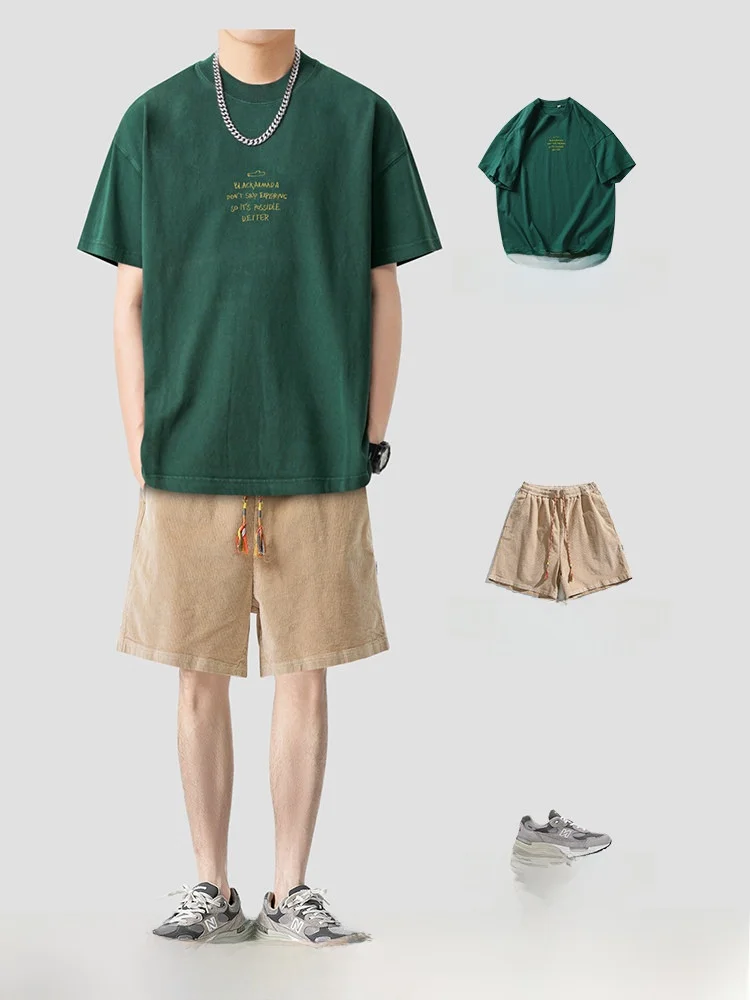 

Футболка мужская LAZY DAY Original, плотная, 300 г/м², свободного кроя, с коротким рукавом, летняя, повседневная, спортивная одежда для молодых мужчин