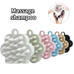 Multifunctional Silicone Shampoo Brush Scalp Meridians Cleaning Massage Comb Bath Brush Hair Comb Care Hair Tool Brush