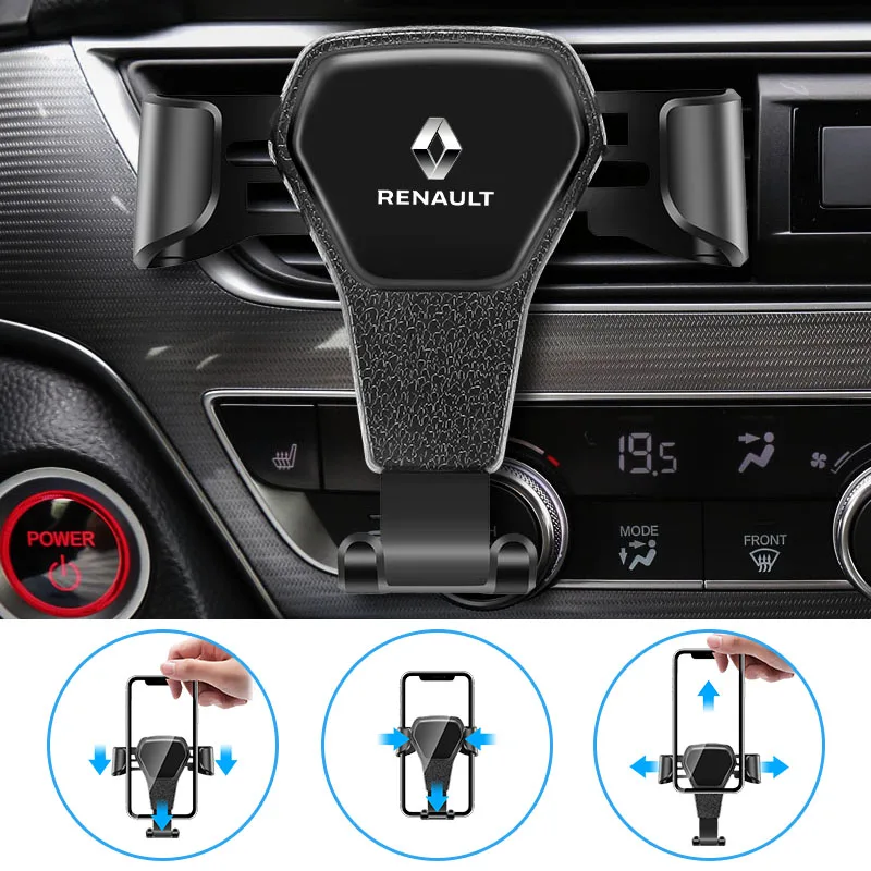 Gravity ABS Vehicle GPS Mobile Phone Holder Car Accessories For Renault Fluence Laguna Scenic Latitude Talisman Kadjar Captur