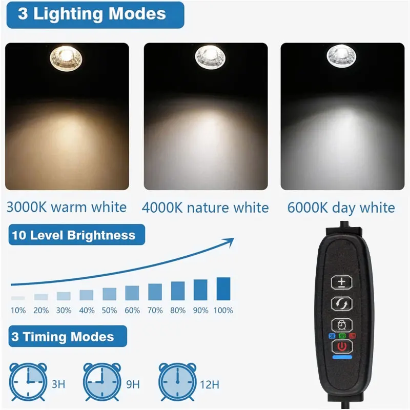LED Spot Light Plant Decorative Lamp Time Control Lighting Dimmable LED Uplight Spotlight 5W for Indoor Lighting Living Room