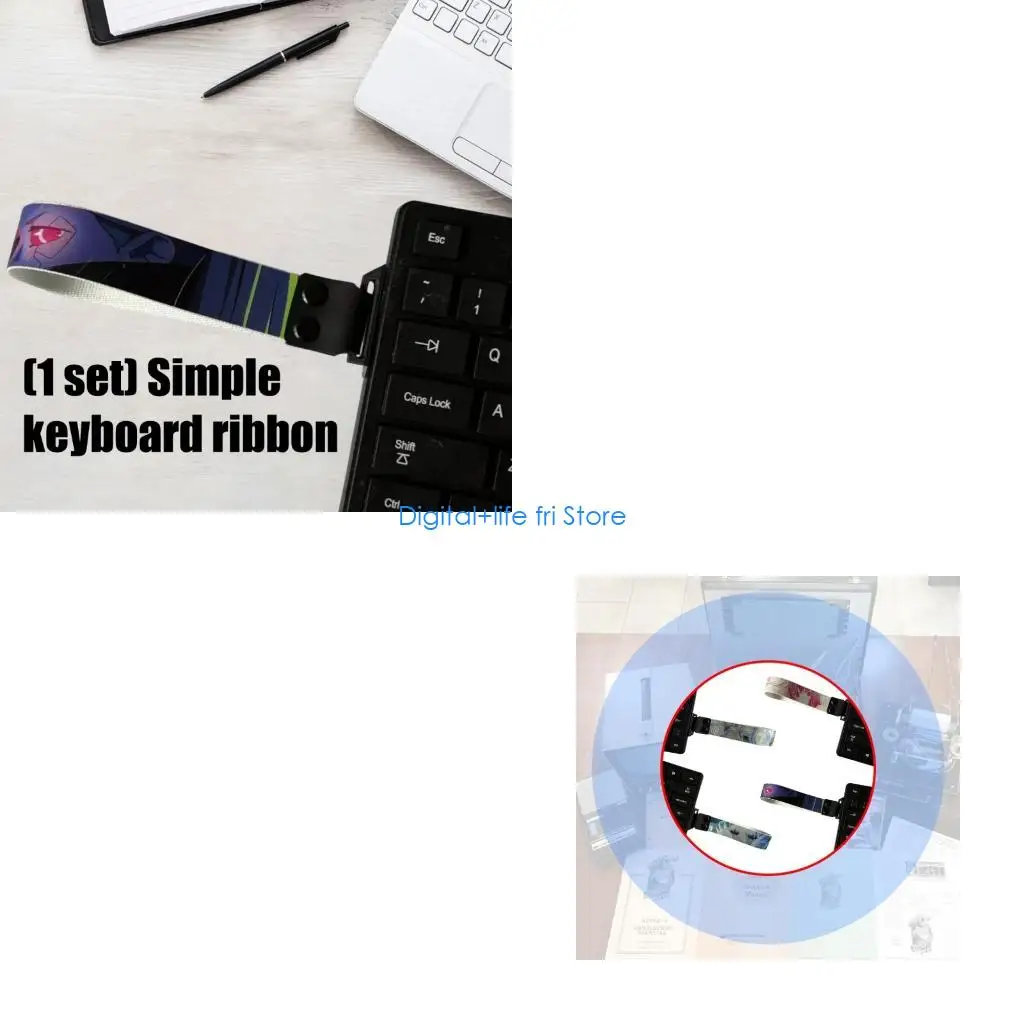 E06D Compact Keyboards Strap Band With AntiFall Protections Effortless Setup For Enhances Productivity Secure Device Carrying