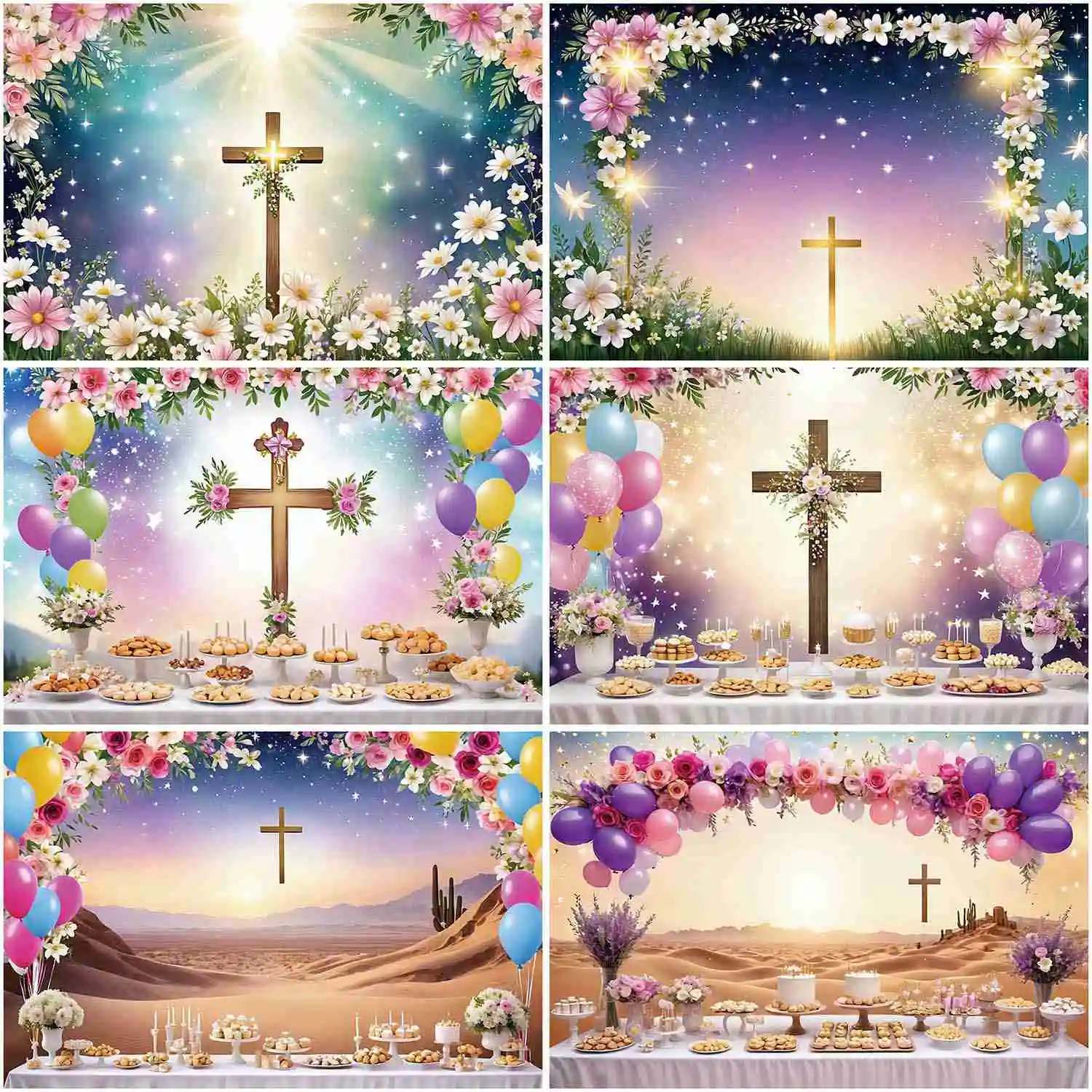 

MOON.QG Boy Holy First Communion Backdrop Girl Baptism Background Child Christening Decoration Party Banner Photography Props