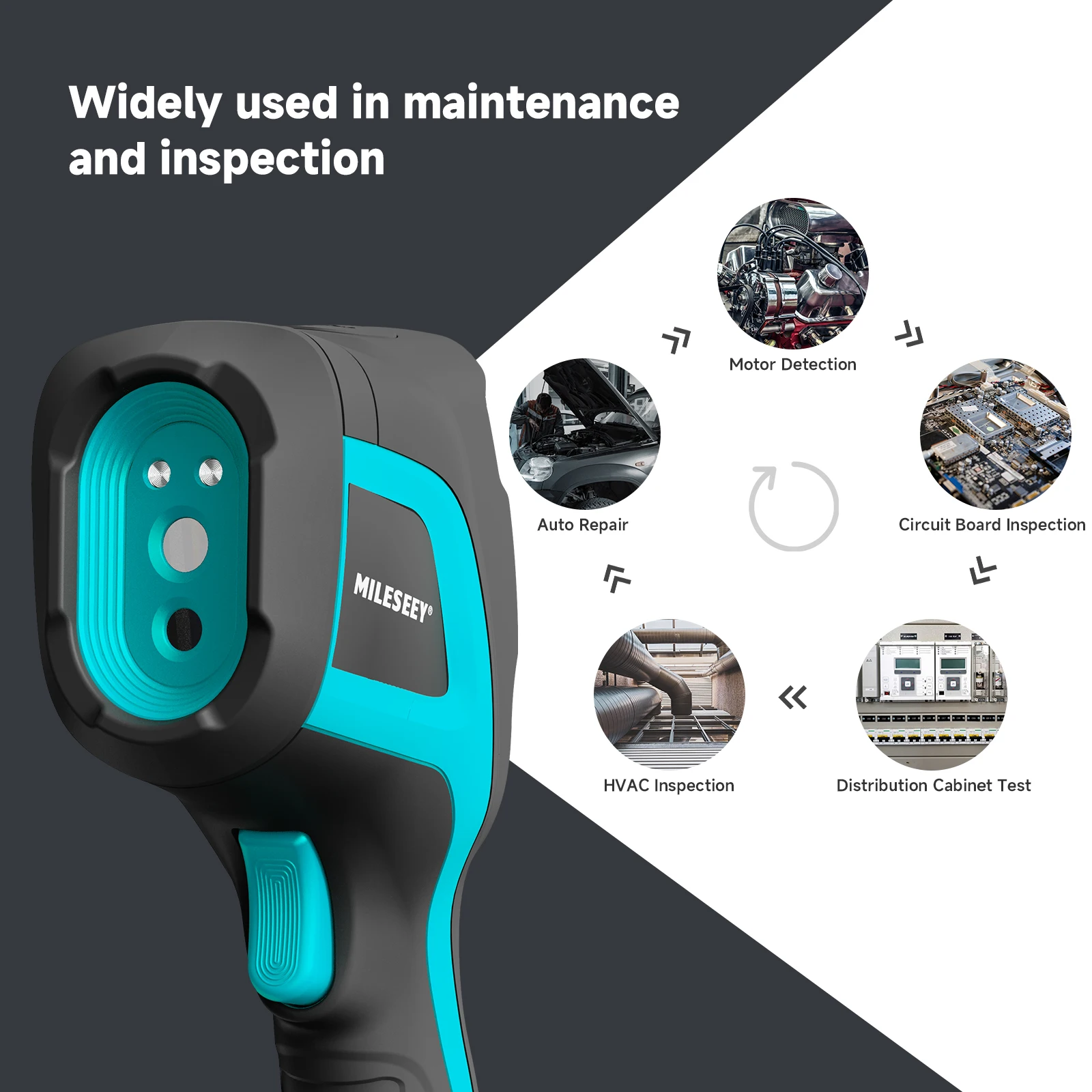 MILESEEY TR256E TR256B Thermometer,256X192 High Resolution,High Temperature Tracking,PCB Repair,Floor heating Detection Analyser