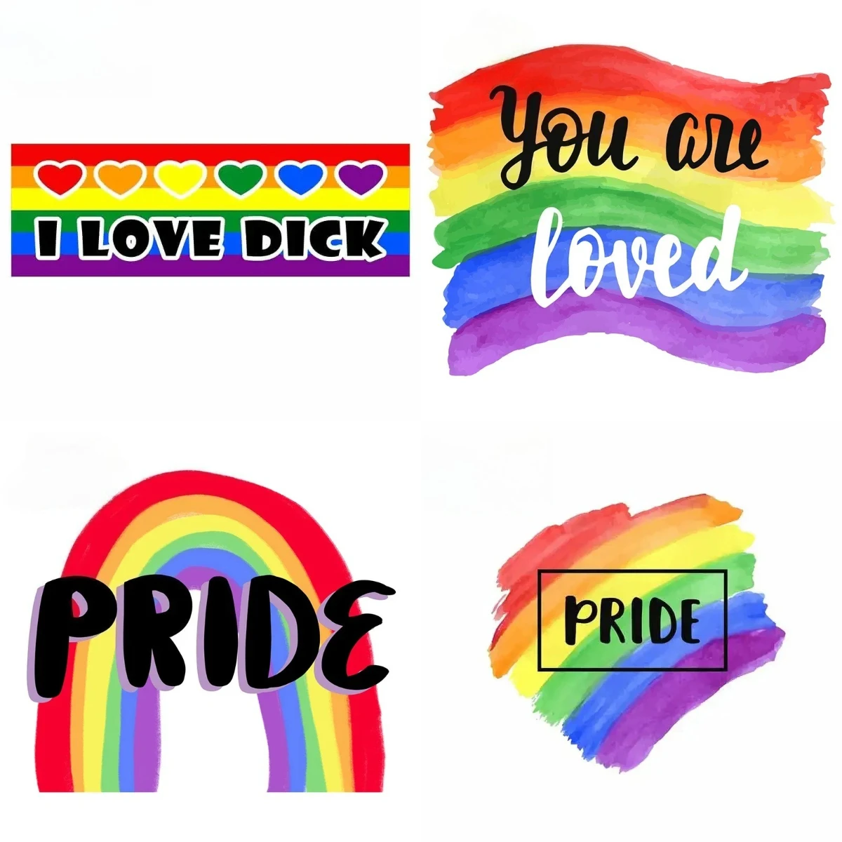 Pride Car Stickers Vinyl Decals Waterproof Scratch Resistant for Vehicles & Motorcycles - LGBTQ+ Friendly Vehicle Graphics
