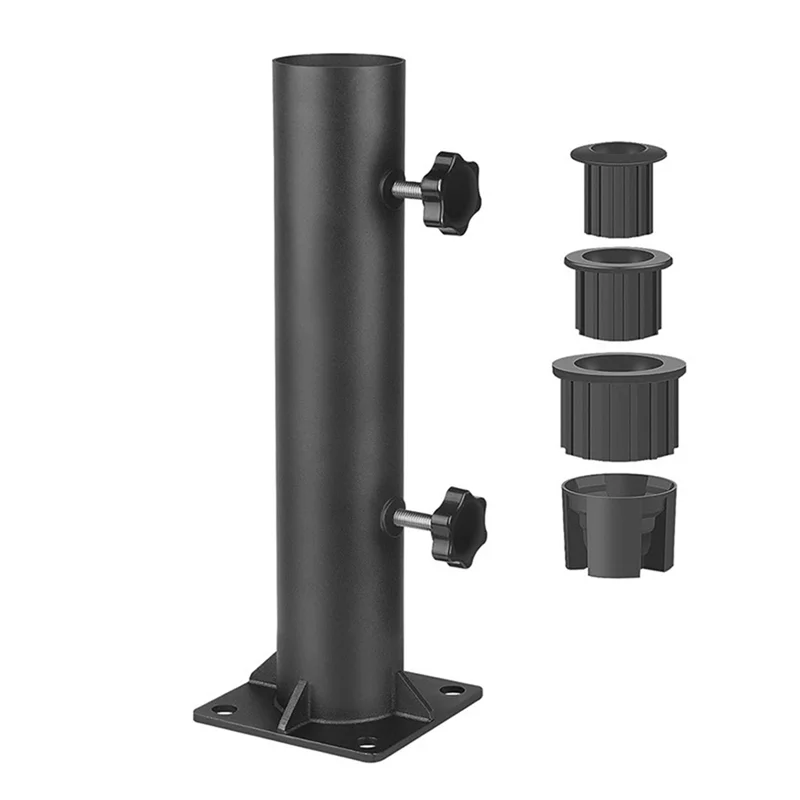 Patio Umbrella Base Stand Diameter Umbrella Stand Tube Bracket Deck Mount Umbrella Holder For Outside Garden Backyard Durable