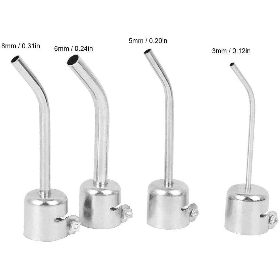 

4pcs Welding Nozzles Set for 850 Heat Gun Tips 3mm 5mm 6mm 8mm Plastic Welder Nozzle Accessories