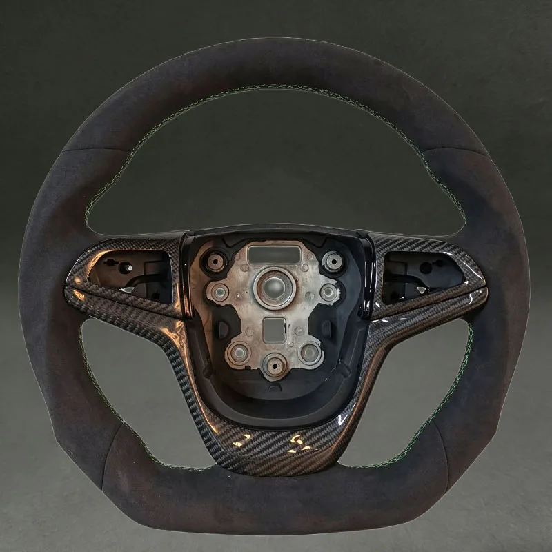 For VF HSV Maloo Clubsport GTS All Suede Sport Steering Wheel for Holden VF Commodore Flat Bottom Wheel Parts Drop Shipping