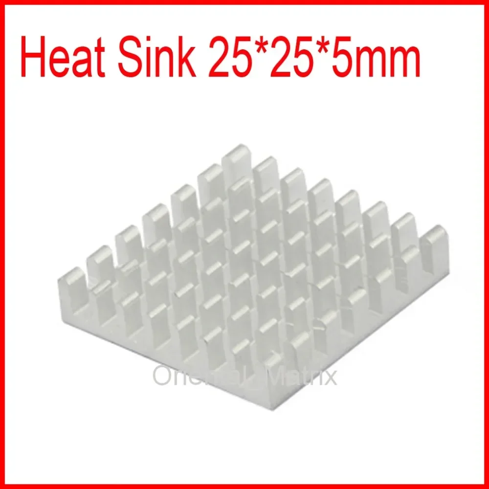 

Free Shipping 20pcs 25*25*5mm HeatSink Heat Sink Radiator Small Radiator - Silver