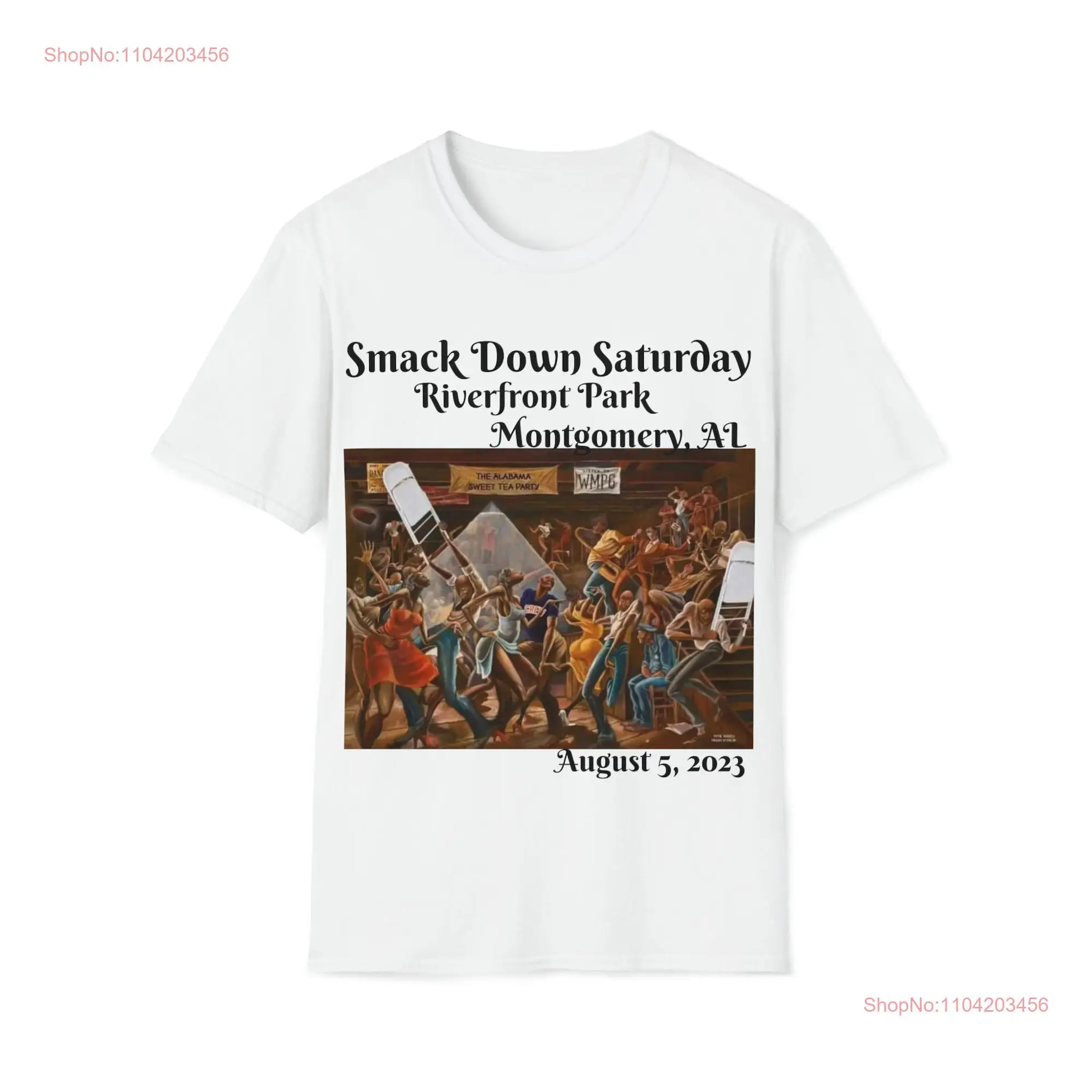 Smackdown Saturday Folding Chair Ancestral Beat Down Funny T Shirt Sarcastic Softstyle long or short sleeves