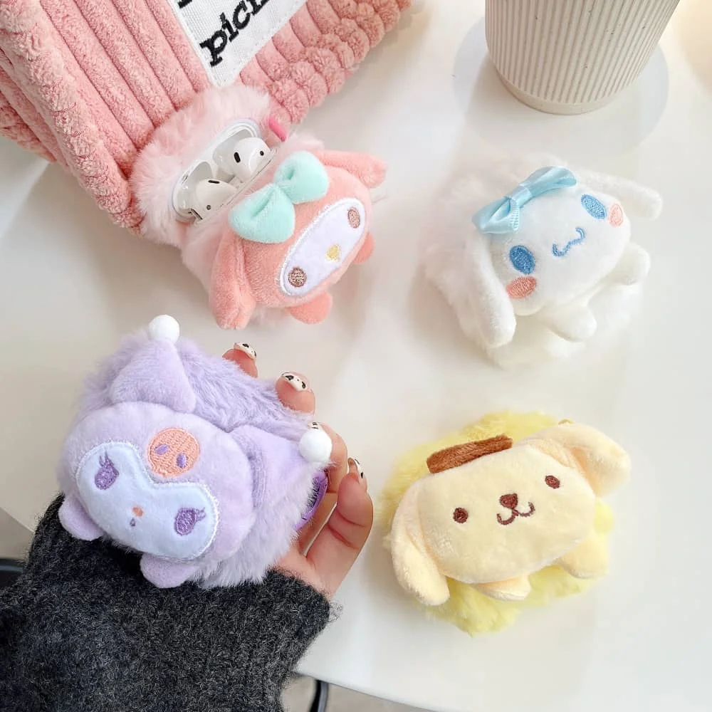 เคสหูฟังสำหรับ airpods Pro 2rd หูฟังซินนามอนลายการ์ตูนน่ารัก Sanrio Role Kuromi สำหรับ Air pods 1 2 3ปลอกนุ่ม