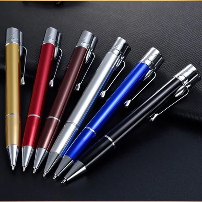 Personalized Creative Metal Ballpoint Pen for Men, Windproof Lighter, Unusual Small Tool, Butane Gas, Outdoor, Special Gift, New